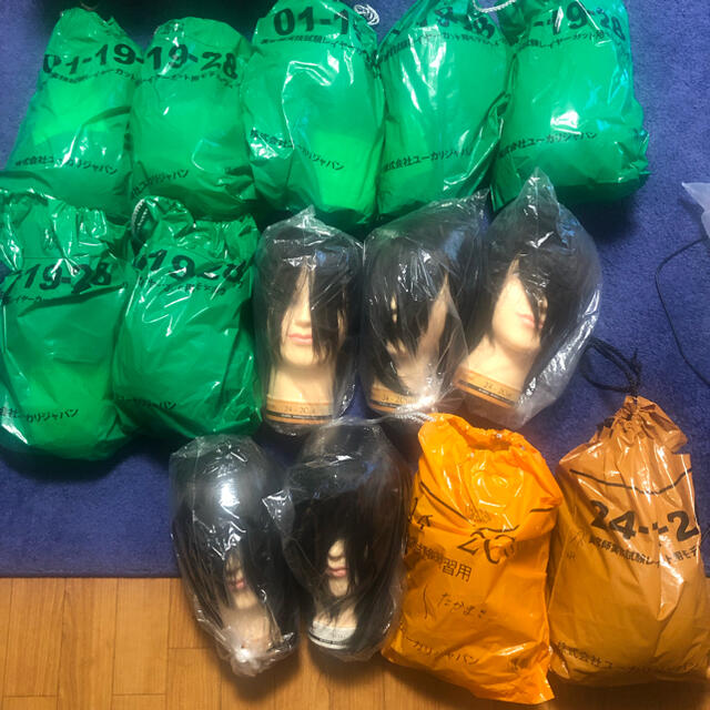 即購入可」美容師国家試験 カットウィッグ 新品未使用 14体 即購入可」美容師国家試験 カットウィッグ 新品未使用 14体