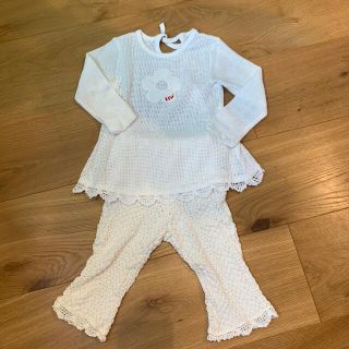 ザラキッズ(ZARA KIDS)の鍵あみ　セットアップ　キッズ　(ブラウス)