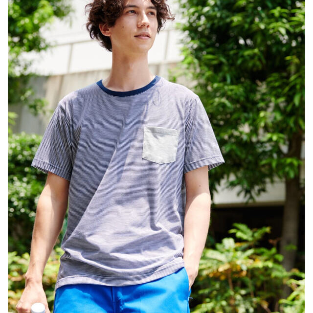 ベーシック半袖ポケットTシャツ(ネイビー)新品未使用　XL レディースのトップス(Tシャツ(半袖/袖なし))の商品写真