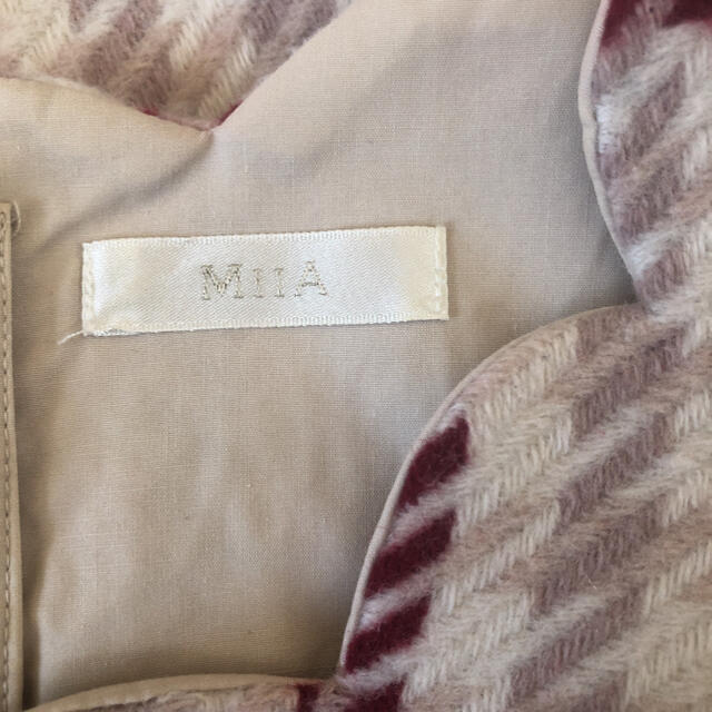 MIIA(ミーア)のミーア MIIA チェック ワンピース ピンク ホワイト レッド 赤 リボン レディースのワンピース(その他)の商品写真