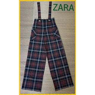 ザラ(ZARA)のZARA チェック柄サロペット(サロペット/オーバーオール)