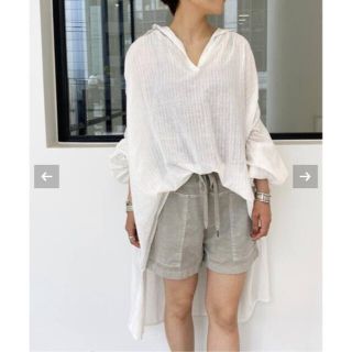 アパルトモンドゥーズィエムクラス(L'Appartement DEUXIEME CLASSE)のAISH/アイシュover size ギャザーシャツ(シャツ/ブラウス(長袖/七分))