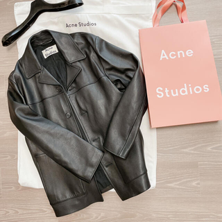アクネ(ACNE)の希少 アクネ Acne Studios レザージャケット 正規保証　定価20万円(レザージャケット)