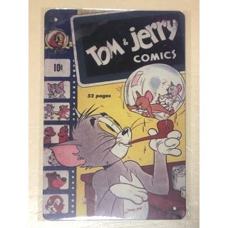 TOM and JERRY トムとジェリー ④☆ブリキ看板 ★アメリカン雑貨 ■(キャラクターグッズ)
