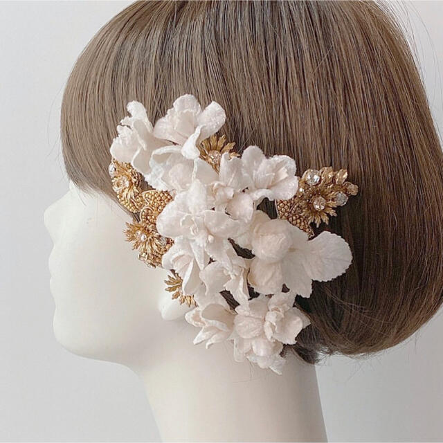 和装アクセサリーkudk wedding 和装　ヘッドパーツ　白無垢　ヘアード　ヘッドアクセ