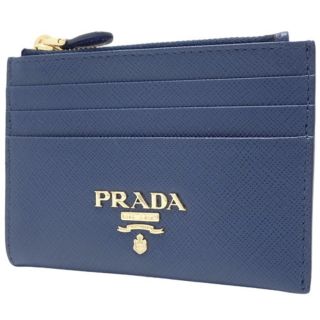 プラダ(PRADA)のプラダカードケース サフィアーノレザー ブルー青 40802005926(名刺入れ/定期入れ)