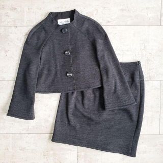 ミス アシダ ☆セットアップ スカート ジャケット 9号 日本製 秋冬用 jun ashida - ミス アシダ ☆セットアップ スカート ジャケット