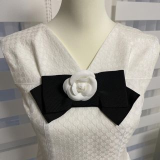 エムズグレイシー(M'S GRACY)の♡柄リボンワンピース専用(ひざ丈ワンピース)