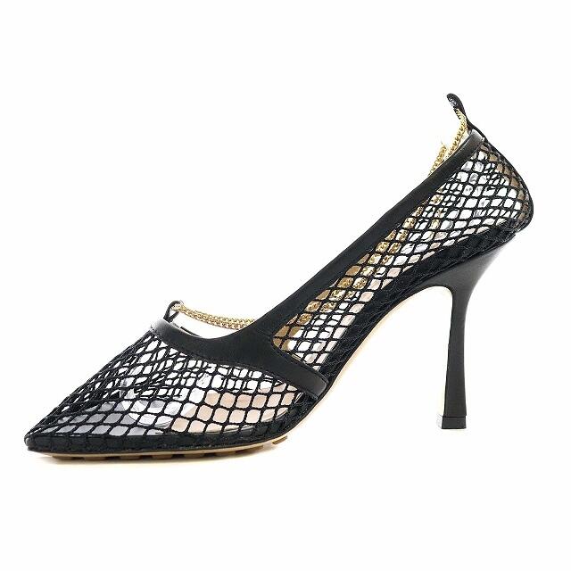 Bottega Veneta - ボッテガヴェネタ ストレッチパンプス スクエアトゥ ハイヒール 23 黒 Bottega Veneta - ボッテガヴェネタ ストレッチパンプス スクエアトゥ ハイヒール 23 黒
