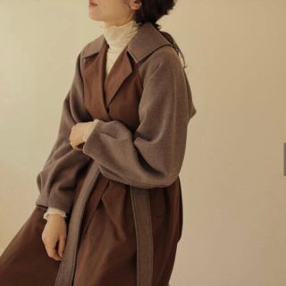 値下げ iam volume tuck wool trench coat