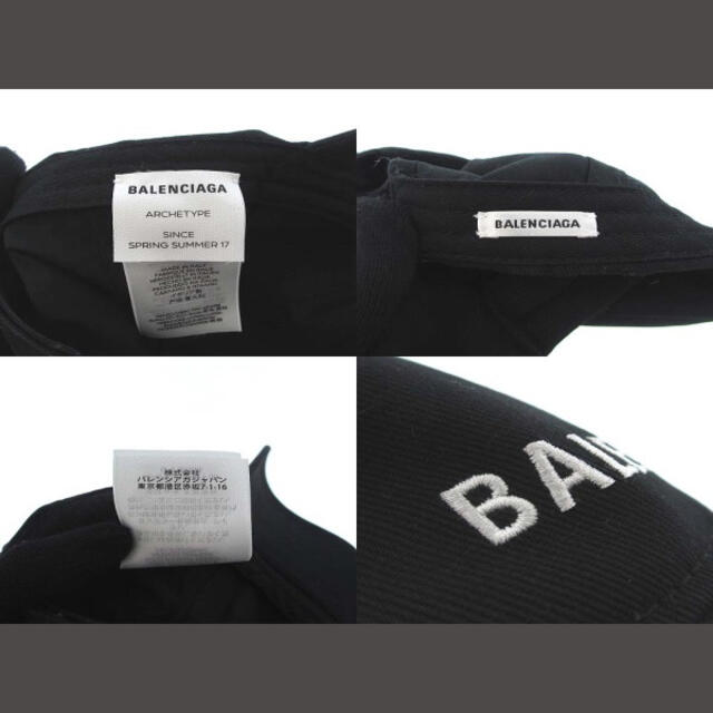 Balenciaga(バレンシアガ)のバレンシアガ 17SS アーチタイプ ベースボール キャップ ロゴ 刺繍 黒 L レディースの帽子(その他)の商品写真