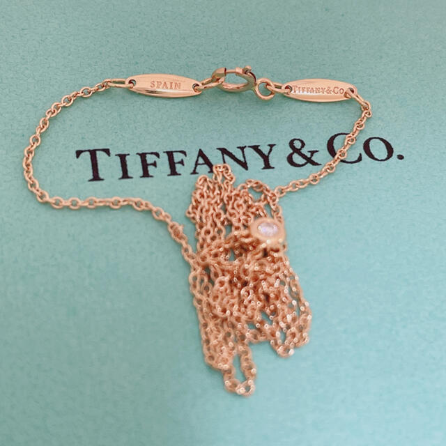 美品TIFFANY&Co. ティファニーバイザヤードRG0.03ctネックレス