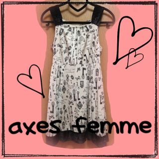 アクシーズファム(axes femme)のアクシーズ♡鍵柄ワンピ(ミニワンピース)