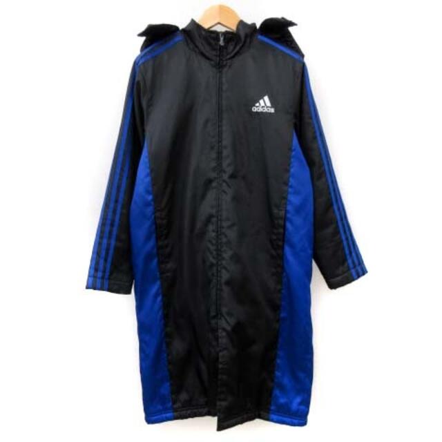 adidas - アディダス ベンチコート 裏ボア ロング ライン 2way 黒 青 ...