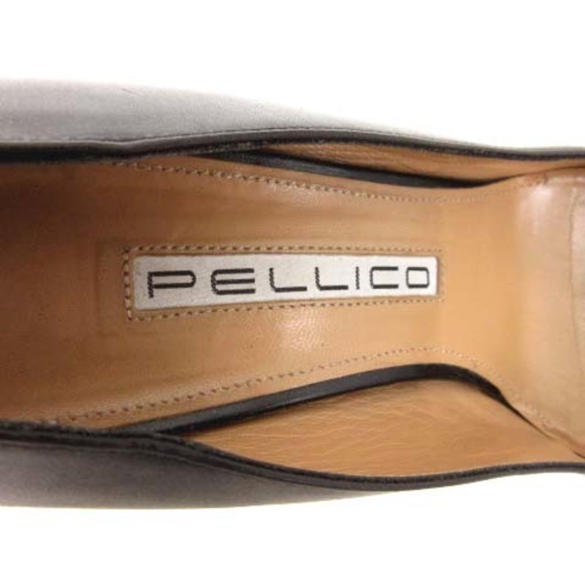 PELLICO(ペリーコ)のペリーコ パンプス ピンヒール ポインテッドトゥ レザー 黒 38 レディースの靴/シューズ(ハイヒール/パンプス)の商品写真