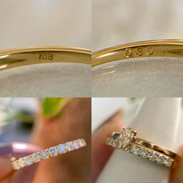 k18   永遠の美麗  エタニティー ダイヤモンド 0.30ct リング レディースのアクセサリー(リング(指輪))の商品写真