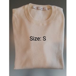 ルメール(LEMAIRE)のユニクロ×ルメール　クルーネック　ボーダー　カットソー　アイボリー　S(Tシャツ/カットソー(七分/長袖))