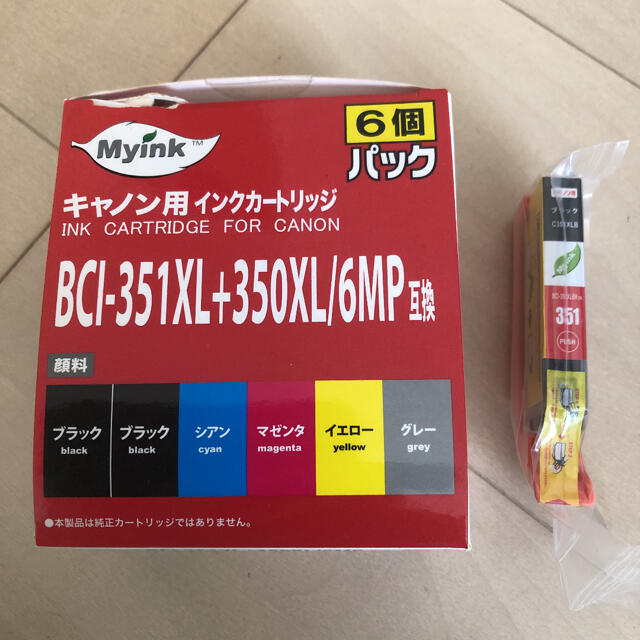 Canon(キヤノン)のMyink BCI-351互換インク C350/351-6P スマホ/家電/カメラのPC/タブレット(PC周辺機器)の商品写真