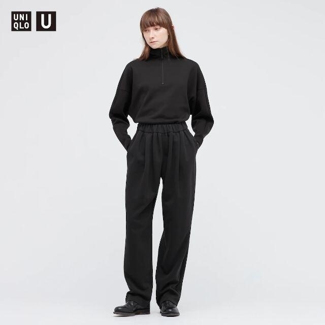 【新品/完売】UNIQLO U スウェットギャザーパンツ BLACK L