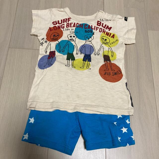 JUNK STORE(ジャンクストアー)のJUNK STORE Tシャツ＆ハーフパンツ 90 キッズ/ベビー/マタニティのキッズ服男の子用(90cm~)(Tシャツ/カットソー)の商品写真