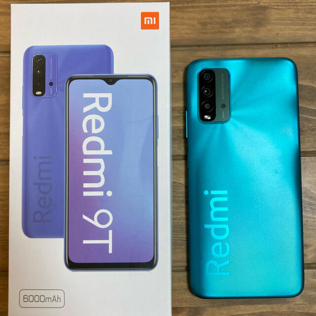 ANDROID(アンドロイド)のRedmi 9T オーシャングリーン　中古　Xiaomi シャオミ レドミ 9T スマホ/家電/カメラのスマートフォン/携帯電話(スマートフォン本体)の商品写真