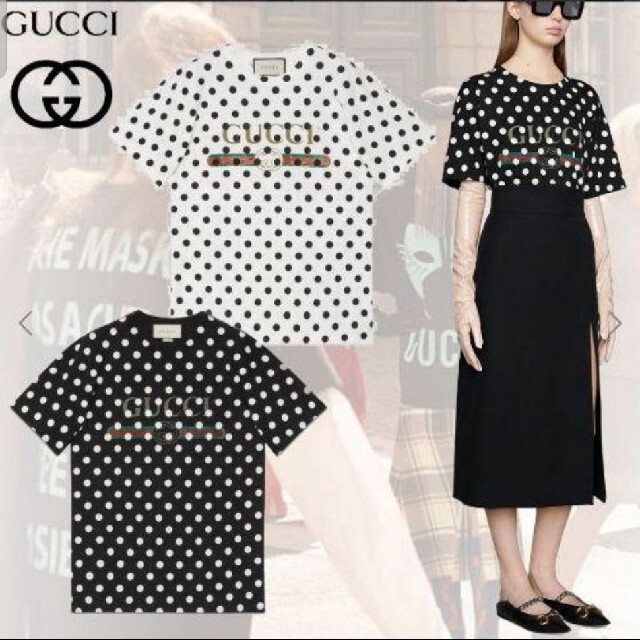 Gucci(グッチ)の20SS GUCCI ポルカドットTシャツ  ルイヴィトン CELINE  レディースのトップス(Tシャツ(半袖/袖なし))の商品写真