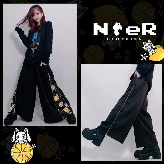 LEMON 2WAY WIDE PANTS NieR ワイドパンツ　レモン