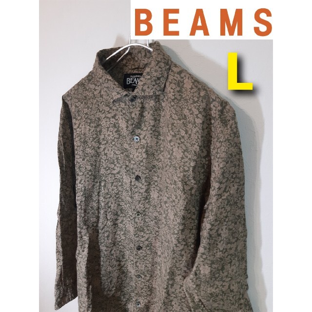 BEAMS(ビームス)の【BEAMS】ビームス七分袖総柄シャツ/花柄植物柄/メンズ メンズのトップス(シャツ)の商品写真