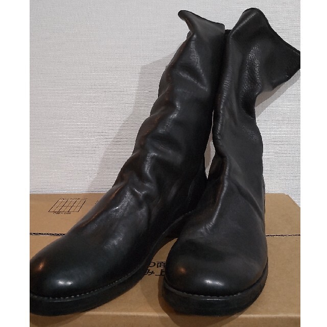 GUIDI グイディ バックジップ ブーツ ダークブラウン 42