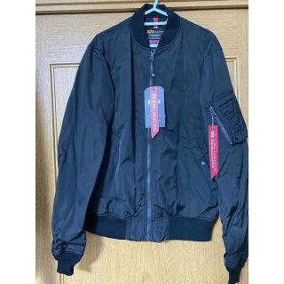 アルファインダストリーズ(ALPHA INDUSTRIES)のALPHA INDUSTRIES MA-1 ジャンパー　ブラック　Lサイズ(ナイロンジャケット)