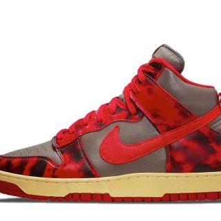 ナイキ(NIKE)のNIKE DUNK HIGH "RED ACID WASH"(スニーカー)