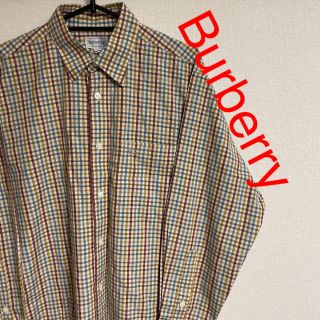 バーバリー(BURBERRY)の刺繍ロゴ 古着　Burberry バーバリー　長袖シャツ(シャツ)