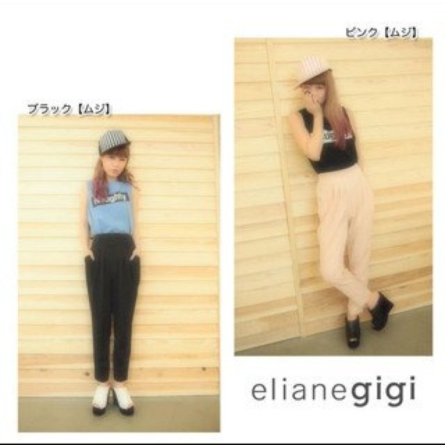 elianegigi(エリアーヌジジ)のイージーパンツ/ブラック レディースのパンツ(カジュアルパンツ)の商品写真