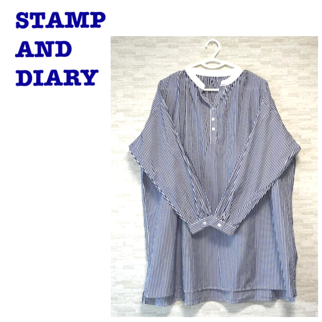 STAMP AND DIARY ストライプチュニック レディースのトップス(シャツ/ブラウス(長袖/七分))の商品写真