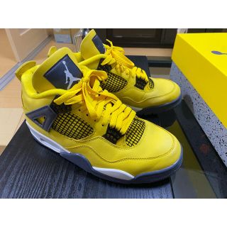 ナイキ(NIKE)のNIKE AIR JORDAN 4 "TOUR YELLOW"評価有り(スニーカー)