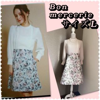 ボンメルスリー(Bon mercerie)のAya様専用♡ボンメルスリー　シフォンフラワードッキングワンピース♡(ひざ丈ワンピース)