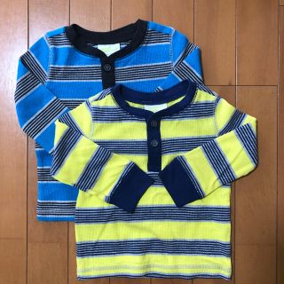 ジンボリー(GYMBOREE)のcrazy8  ワッフル地　長袖Tシャツ ロンT 80 12-18m 2枚組(Ｔシャツ)