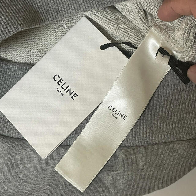 celine - CELINE ルーズ スウェットシャツ コットンフリース パーカー