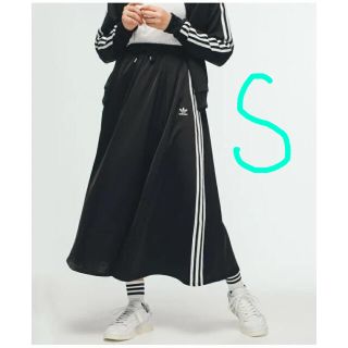 アディダス(adidas)の新品 adidas Originals ロング サテン スカート S  ブラック(ロングスカート)