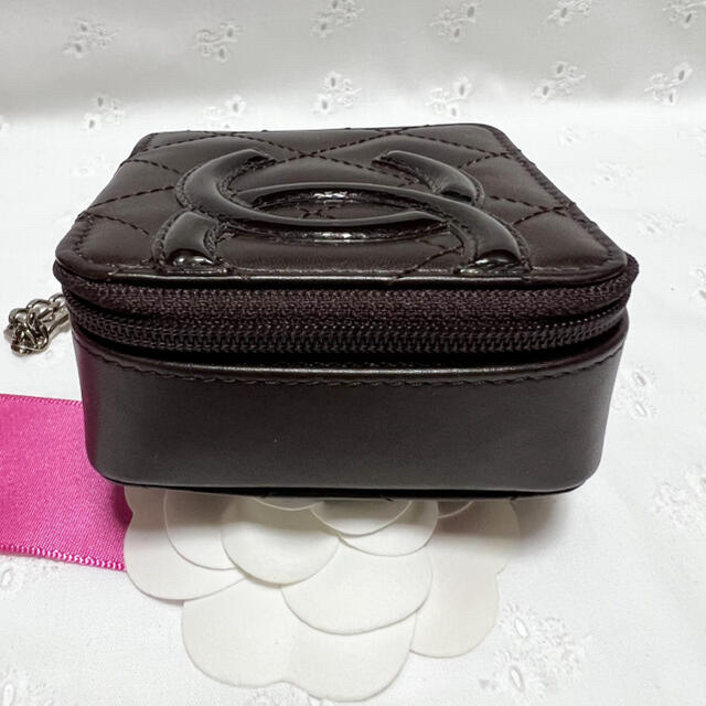 専用】CHANEL 良品 カンボンライン コスメ ポーチ ブラウン 小物入れ