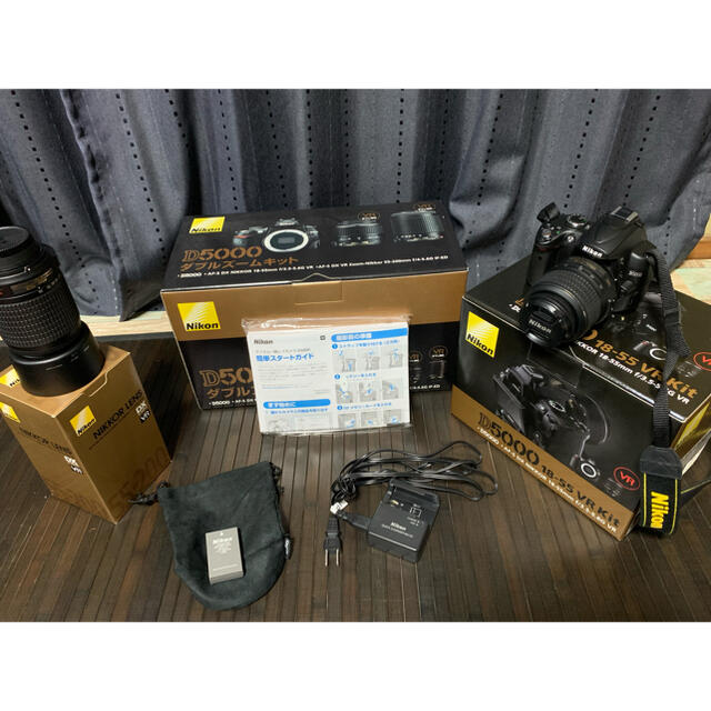 一眼レフ入門機！ニコンNikond5000ダブルレンズキット！