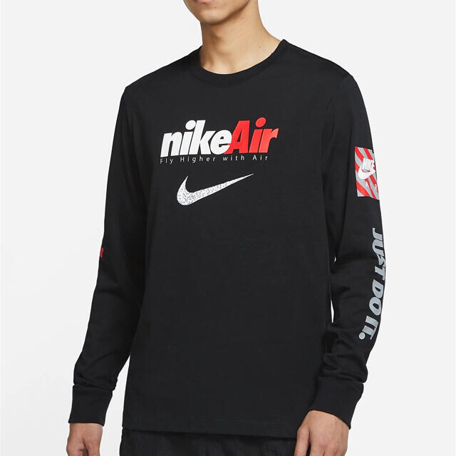 NIKE(ナイキ)の新品 XL NIKE ナイキ エア ロンT 長袖Tシャツ 黒 XL メンズのトップス(Tシャツ/カットソー(七分/長袖))の商品写真