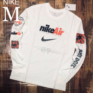 ナイキ(NIKE)の新品 M NIKE ナイキ エア ロンT 長袖Tシャツ 白 M(Tシャツ/カットソー(七分/長袖))