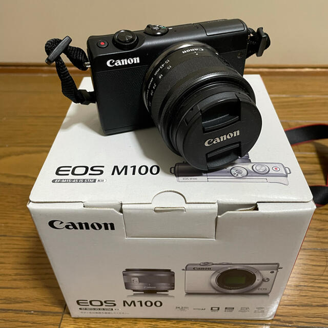 Canon(キヤノン)のキャノン　eos m100 レンズセット スマホ/家電/カメラのカメラ(ミラーレス一眼)の商品写真