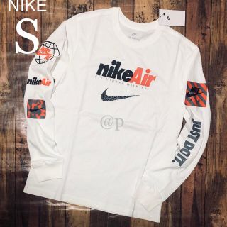 ナイキ(NIKE)の新品 S NIKE ナイキ エア ロンT 長袖Tシャツ 白 S(Tシャツ/カットソー(七分/長袖))