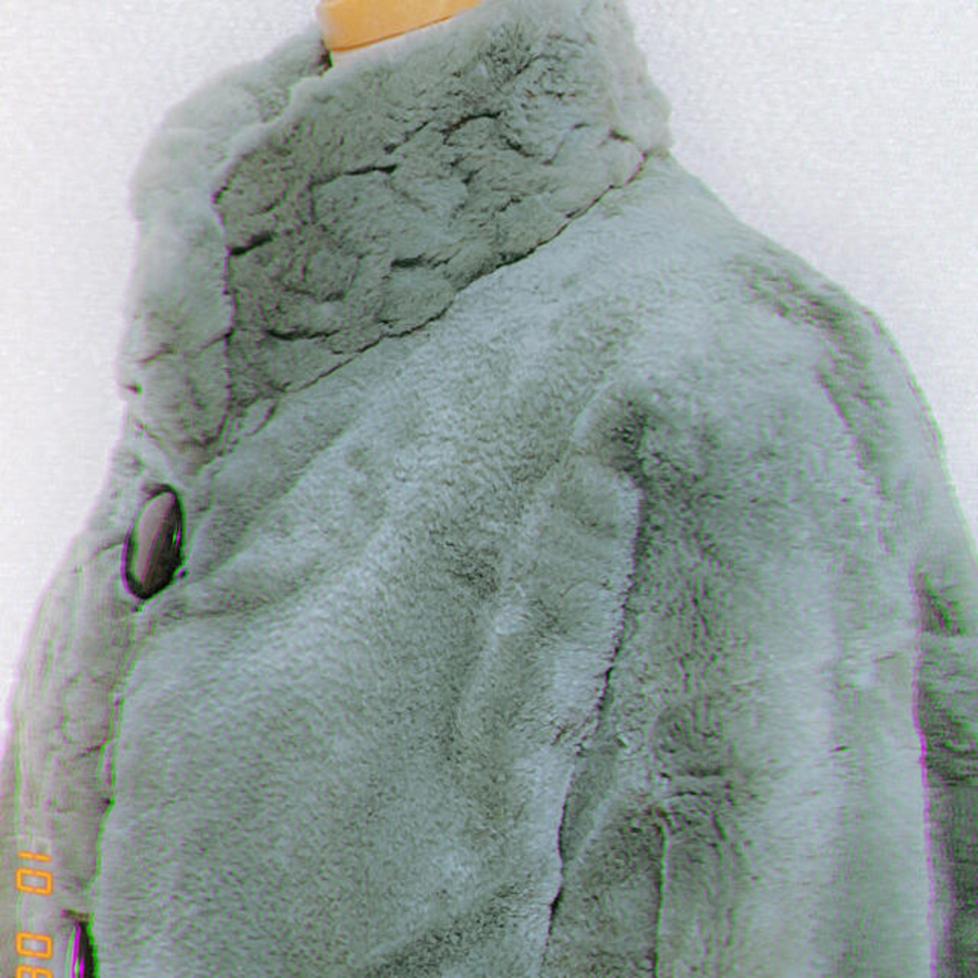 No.59 SAGA MINK シェアードミンク　薄グリーン系　おしゃれ レディースのジャケット/アウター(毛皮/ファーコート)の商品写真