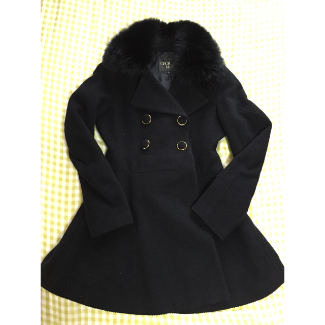CECIL McBEE(セシルマクビー)のセシルマクビー ファーコート 黒 レディースのジャケット/アウター(毛皮/ファーコート)の商品写真