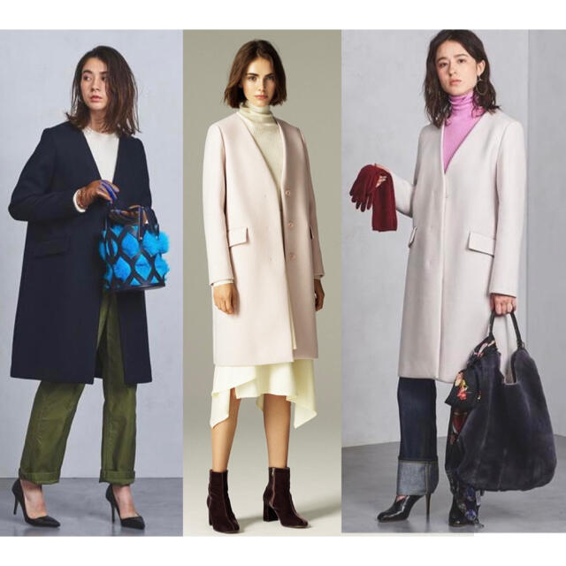 UNITED ARROWS - 新品ユナイテッドアローズウールvネックノーカラー