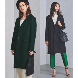 UNITED ARROWS - 新品ユナイテッドアローズウールvネックノーカラー