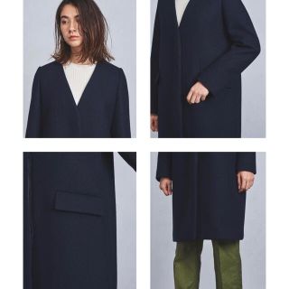 UNITED ARROWS - 新品ユナイテッドアローズウールvネックノーカラー